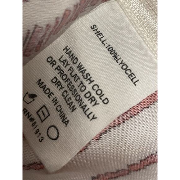 Hope‎ for Flowers Tracy Reese Stripe Tiered Skirt Size Small Midi White Red Boho - Picture 8 of 9